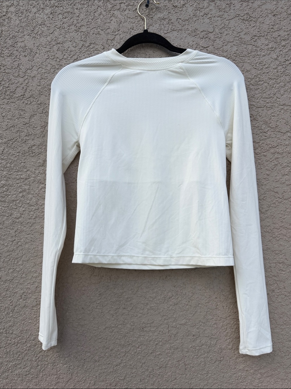 Women's Ribbed Long-Sleeve Top - Cream